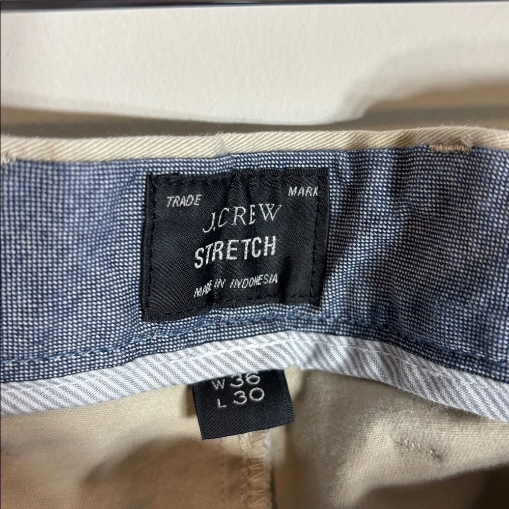 J. Crew Stretch Chino Khaki Pants 36x30